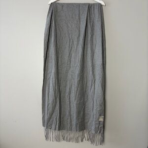 Halara Gray Soft Fringe Scarf